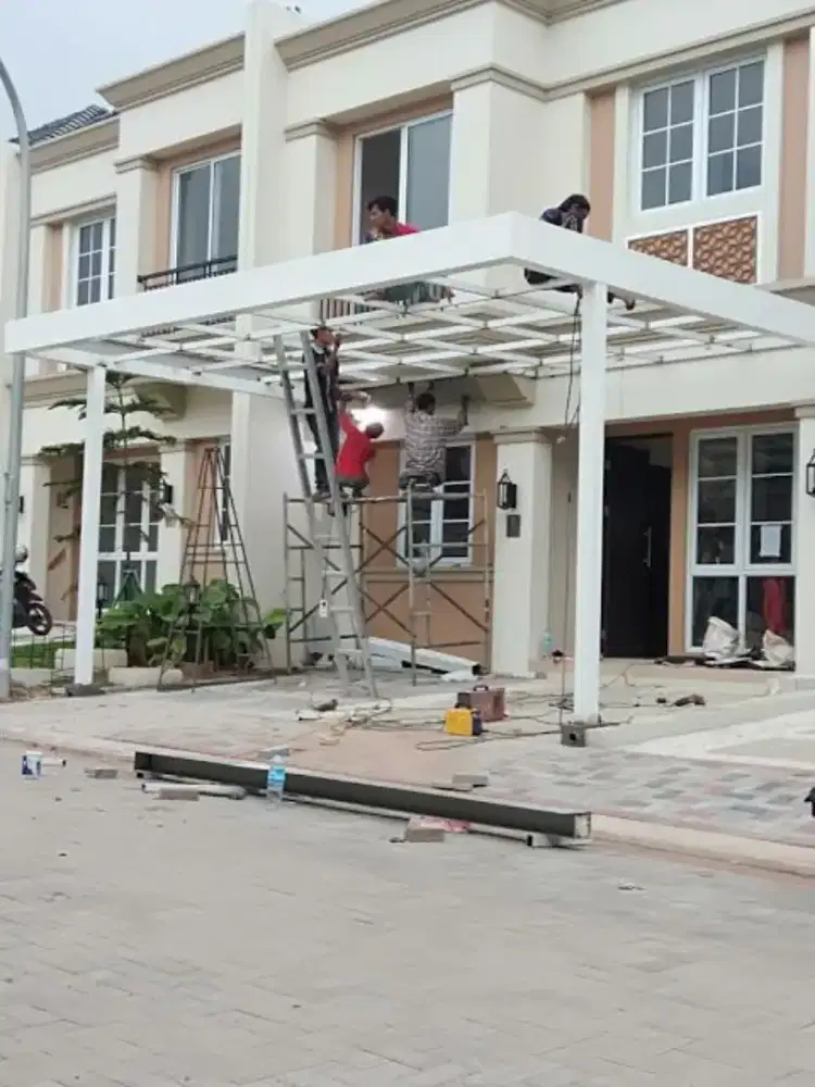 Kanopi atap upvc alderon twinwall