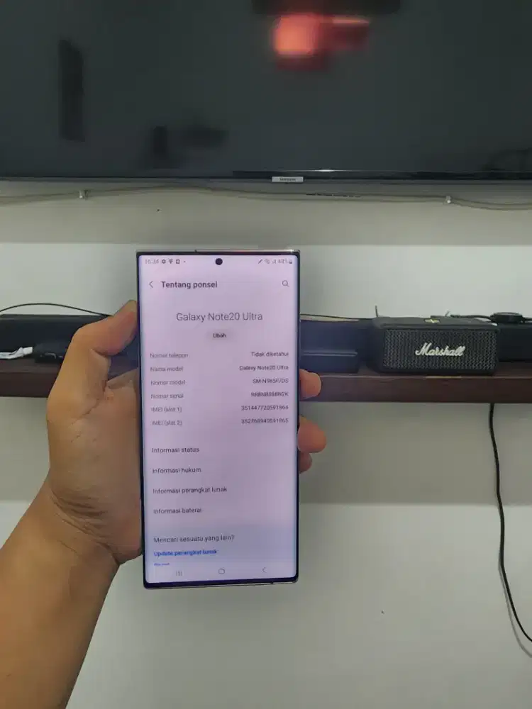 Samsung Galaxy Note 20 Ultra Ex resmi sein 8/256 gb Fullset No minus