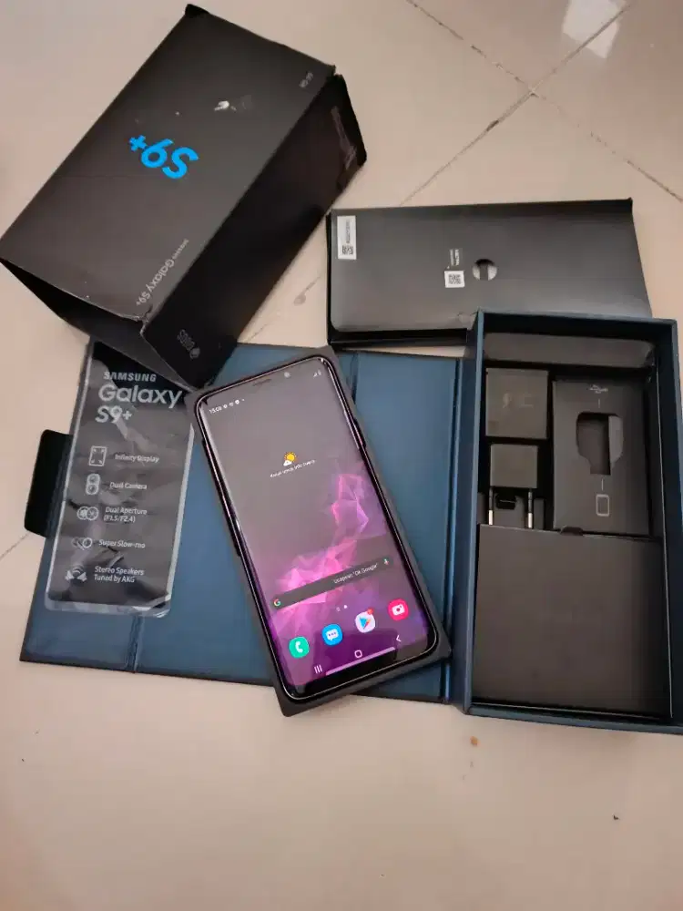 Samsung S9+ 6/64 Sein fullset No hf mlus like new joss, sdow tipis aja