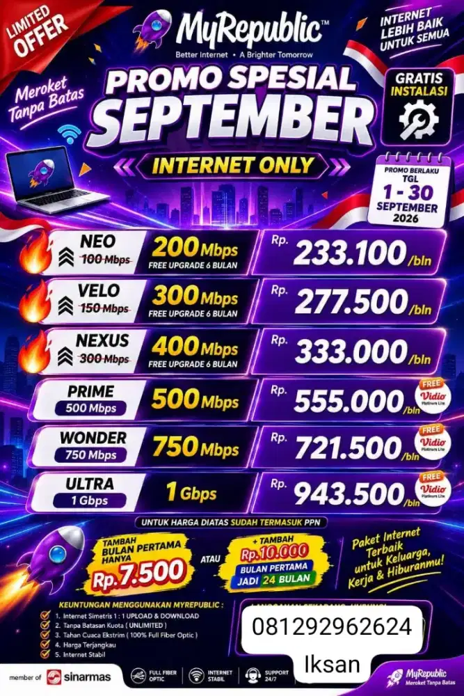 Pasang  proveder wifi