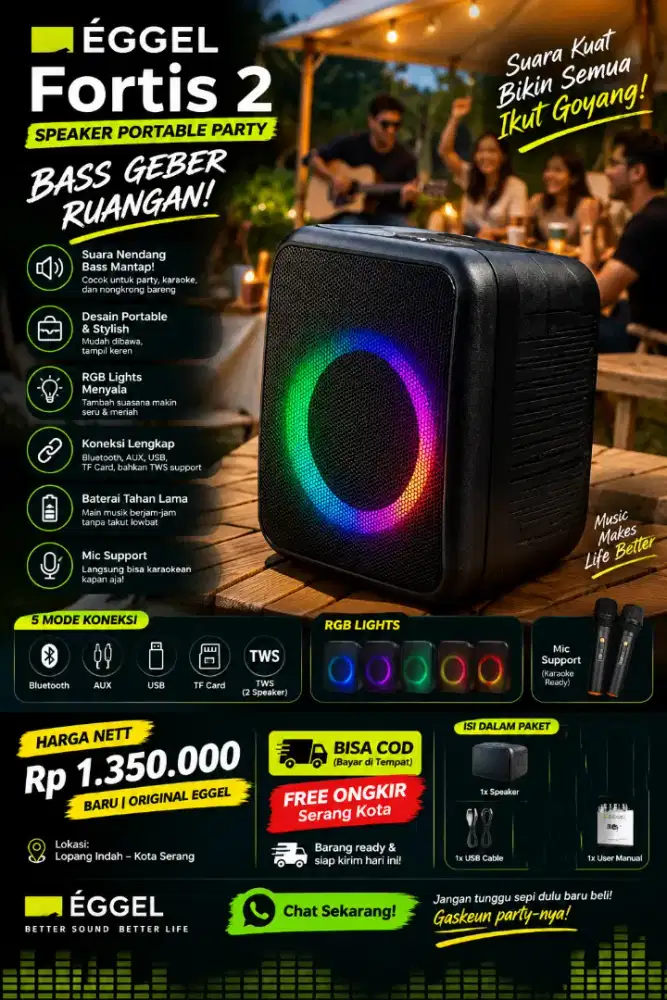 EGGEL FORTIS 2 BARU. BISA COD SERKOT AREA