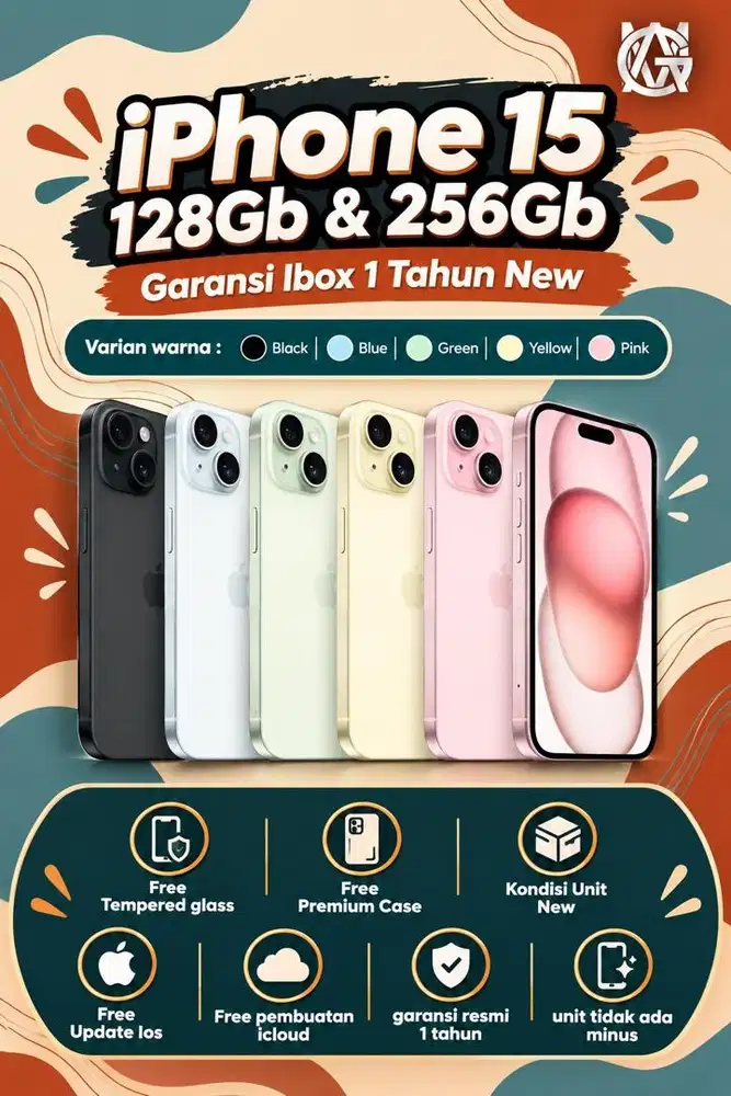 IPHONE 15 GARANSI RESMI INDONESIA NEW