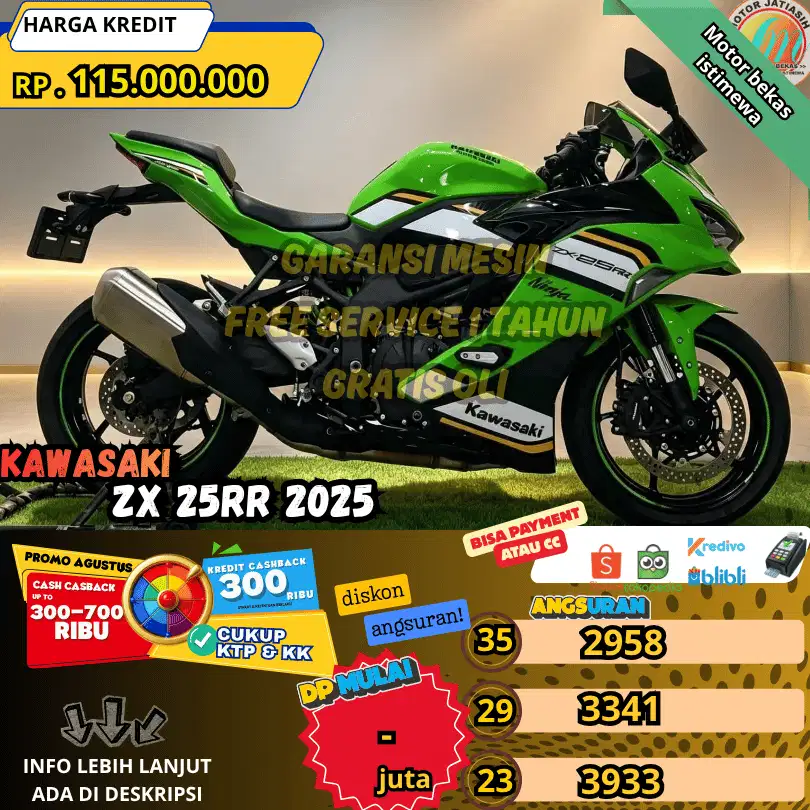 KAWASAKI ZX25 RR 2025 KM 300 BARANG AJIB SIAP GAS DI JAMIN BERGARANSI