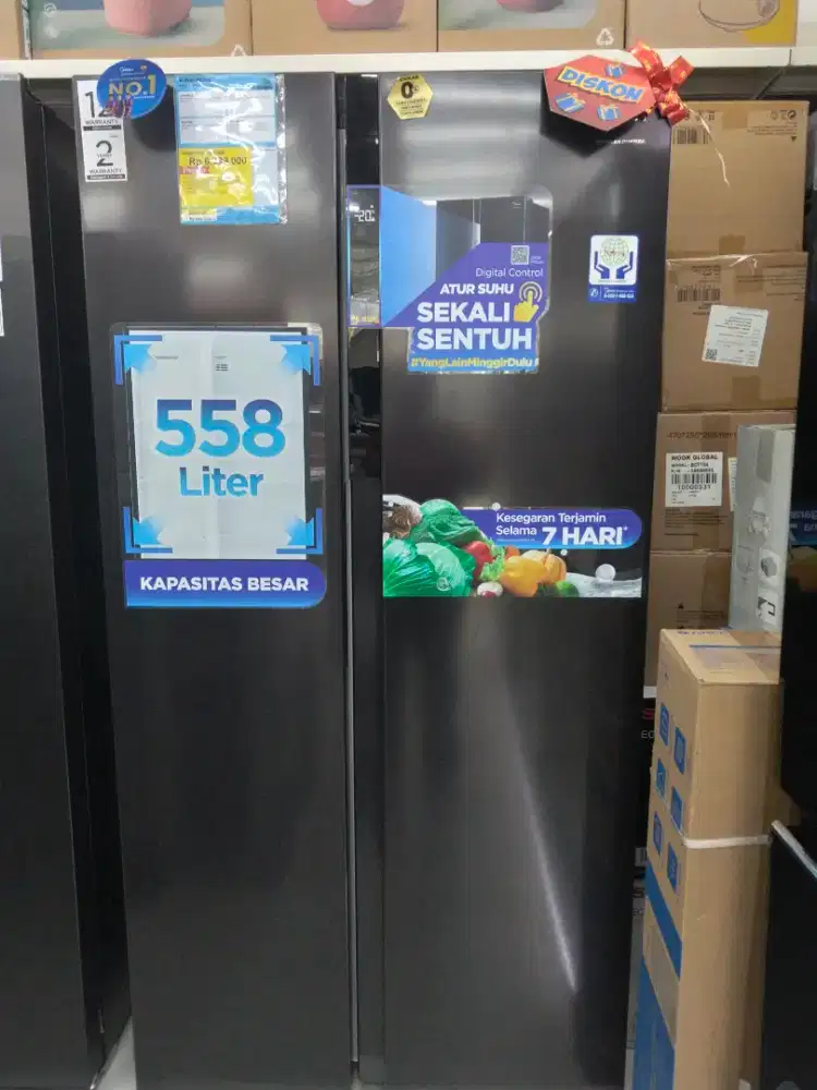 KULKAS MIDEA SIDE BY SIDE BISA CICILAN PAKAI HOMECREDIT