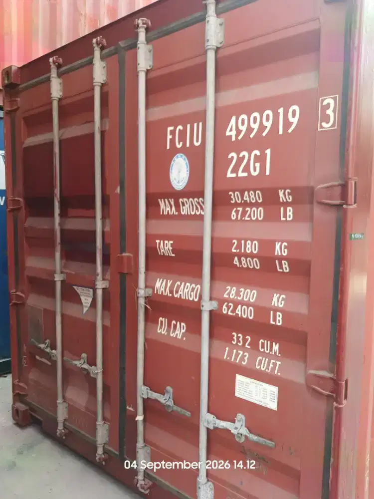 Kontainer 20 Feet Kondisi 85%  Siap Pakai  Siap Modif Bisa Cek Lokasi