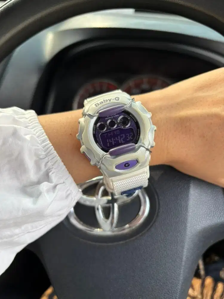 RARE BABY G BG1006SA PURPLE SILVER