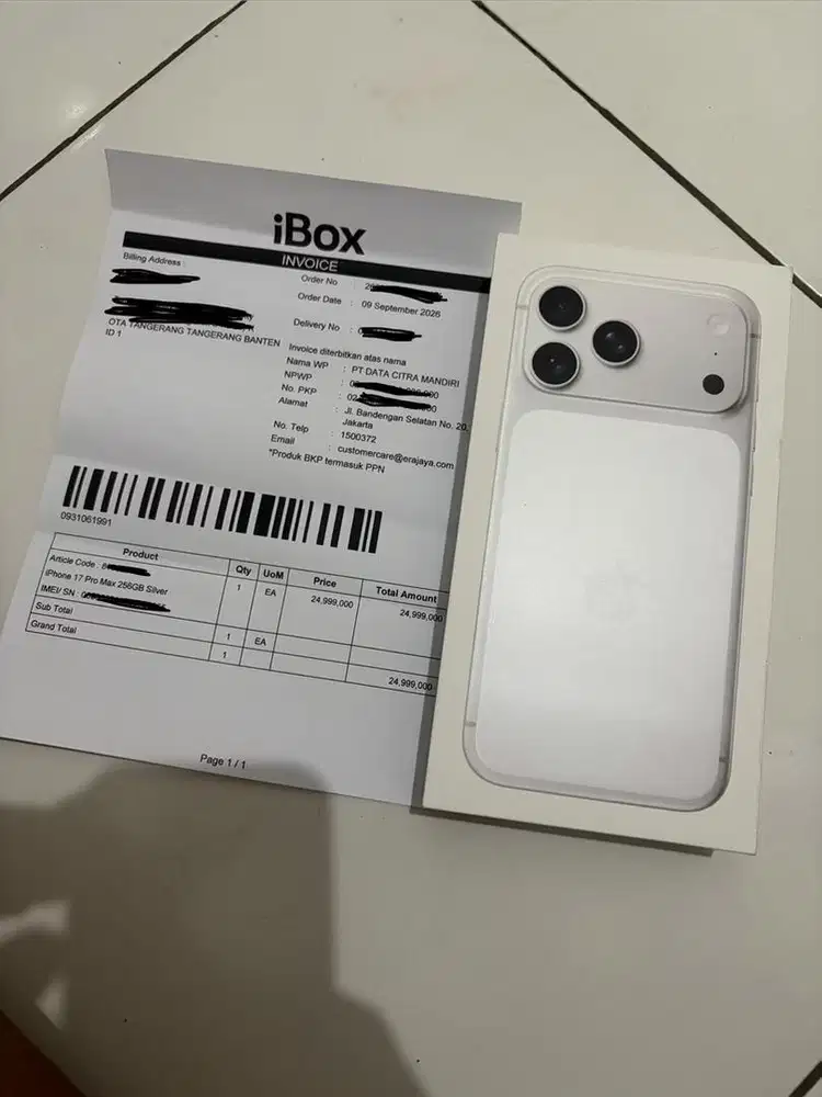 Baru Iphone 17 promax 256 segel resmi ibox