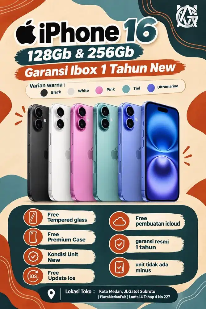 IPHONE 16 GARANSI RESMI INDONESIA NEW
