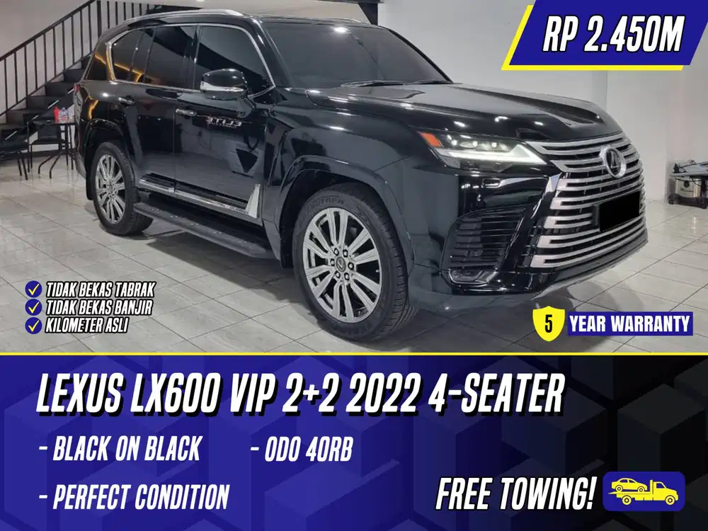 Lexus LX600 VIP 2+2 2022 4 Seater Black Hitam LX 600 2 + 2