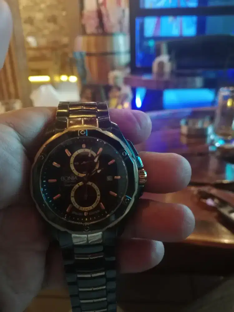 Jam Tangan Pria Bonia Tesorro msh Ori Tahan Air Semua Berfungsi Normal