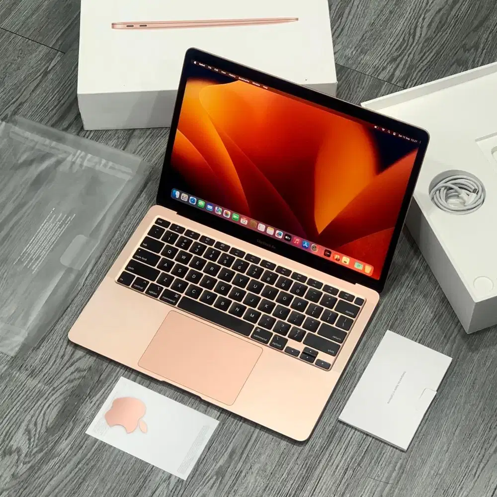 MURAH MACBOOK AIR 2020 8GB/256GB GOLD LENGKAP