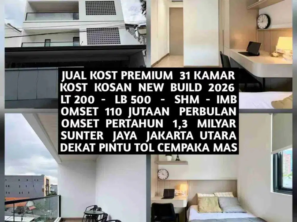 JUAL KOST KOSAN NEW PREMIUM 2026 AREA SUNTER JAYA DEKAT CEMPAKA MAS