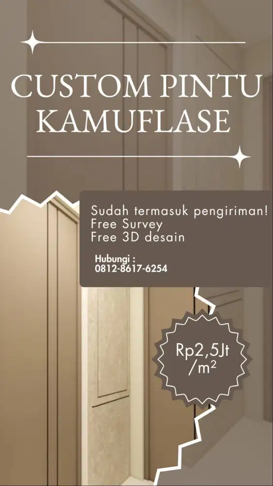Custom Pintu Kamuflase Minimalist