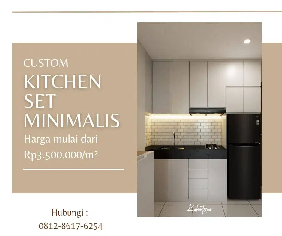 Custom Kitchen Set Minimalist Finishing HPL