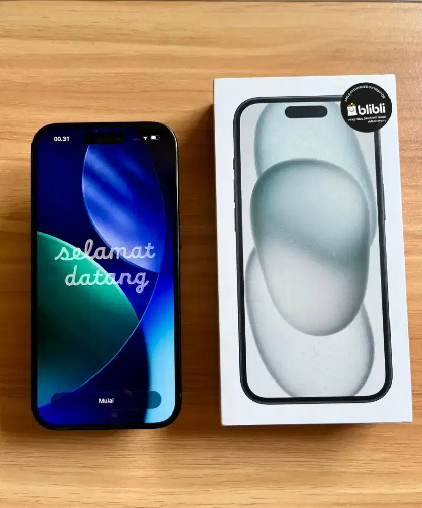 IPHONE 15 128GB BH100 GARANSI 31 AUG 2027