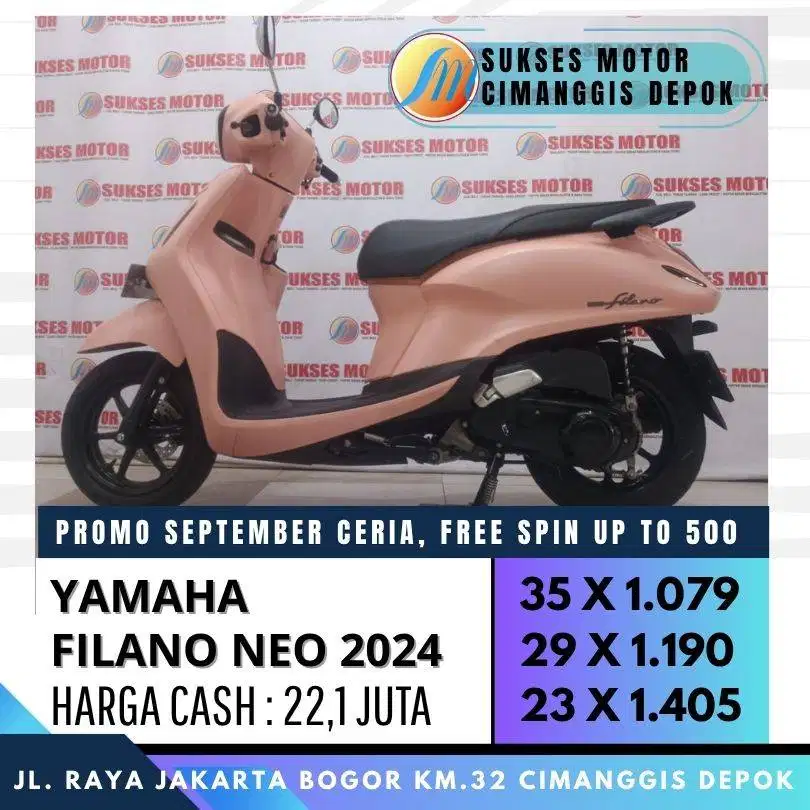 YAMAHA FILANO NEO 2024 PROMO KREDIT CASHBACK 300RIBU
