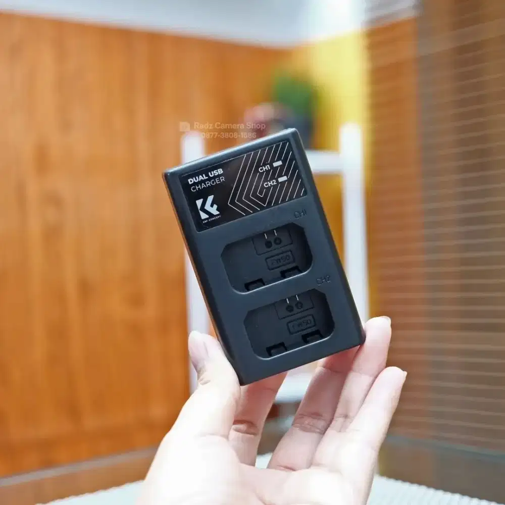 K&F Concept Dual USB Charger + 2 Battery NP-FW50