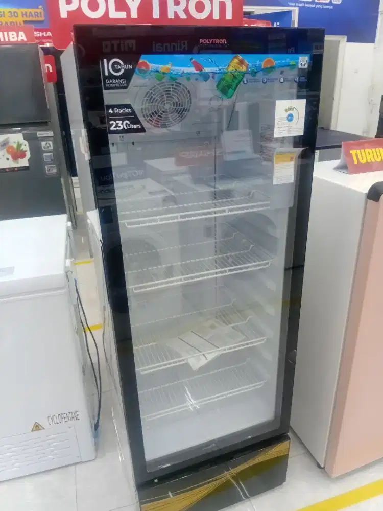 Kulkas showcase POLYTRON SCN227 230 liter (Cicilan dengan Akulaku)