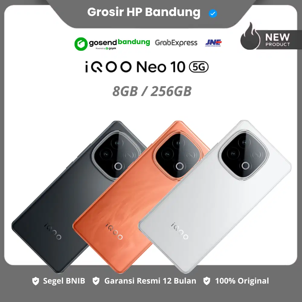 IQOO NEO 10 5G 8GB/256GB No Repack. Segel BNIB. Garansi Vivo 12 Bulan