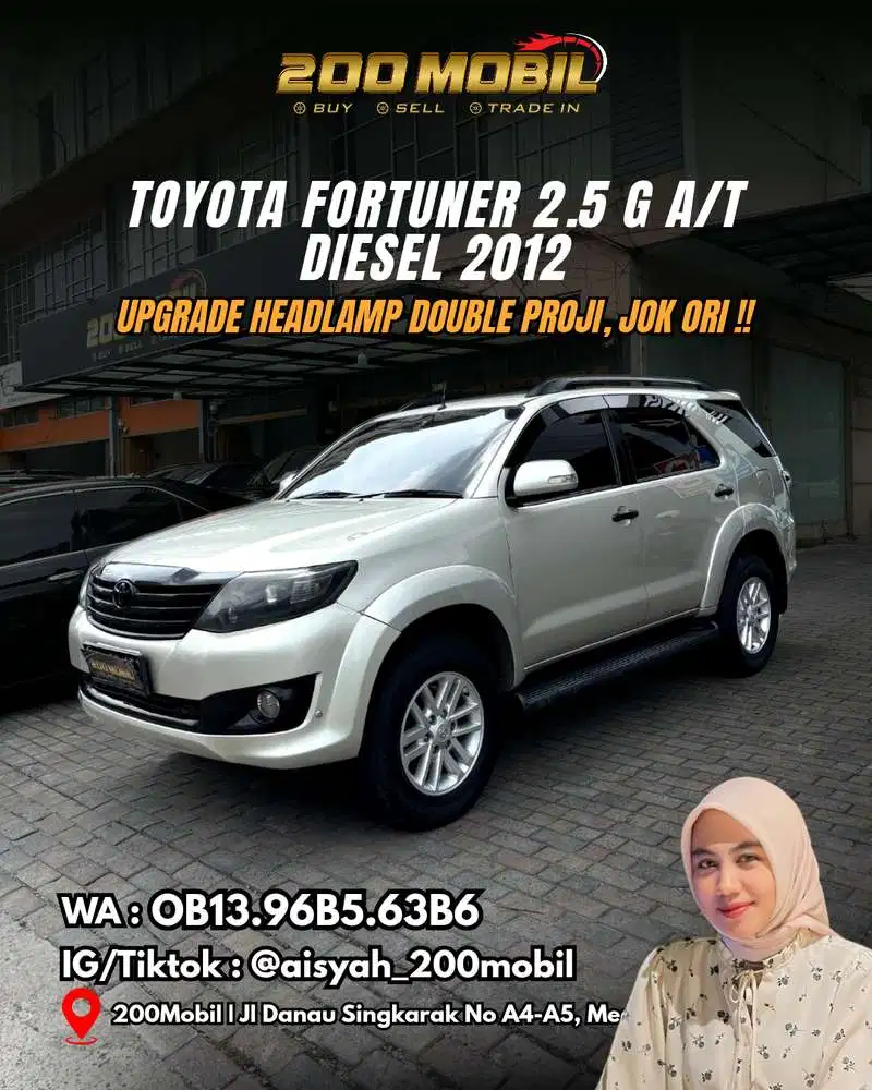 Toyota Fortuner 2.5 G A/T Diesel 2012