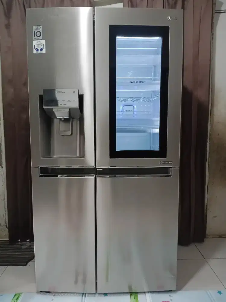 Dijual kulkas side by side LG tok tok mulus