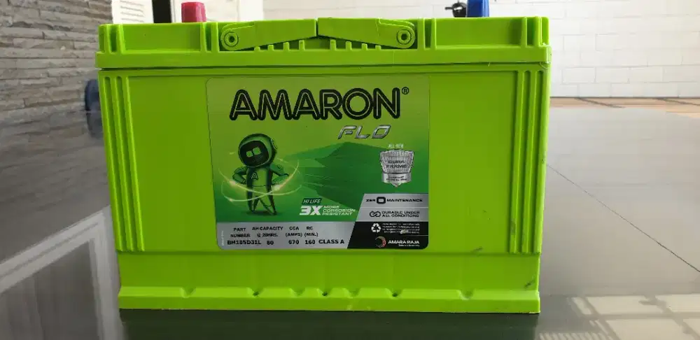 MURAH POL OBRAL ACCU KERING AMARON BH105031L 75AH Eks INNOVA DIESEL