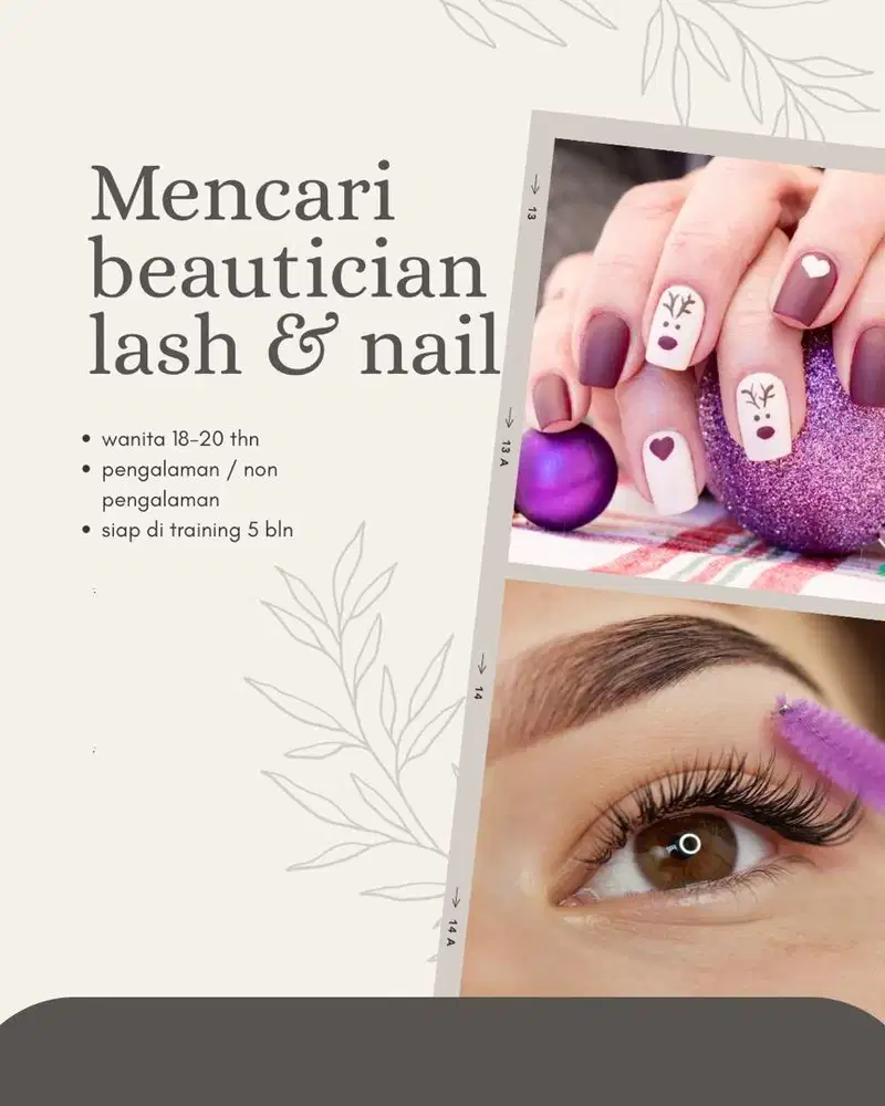 Lash and nail beautician