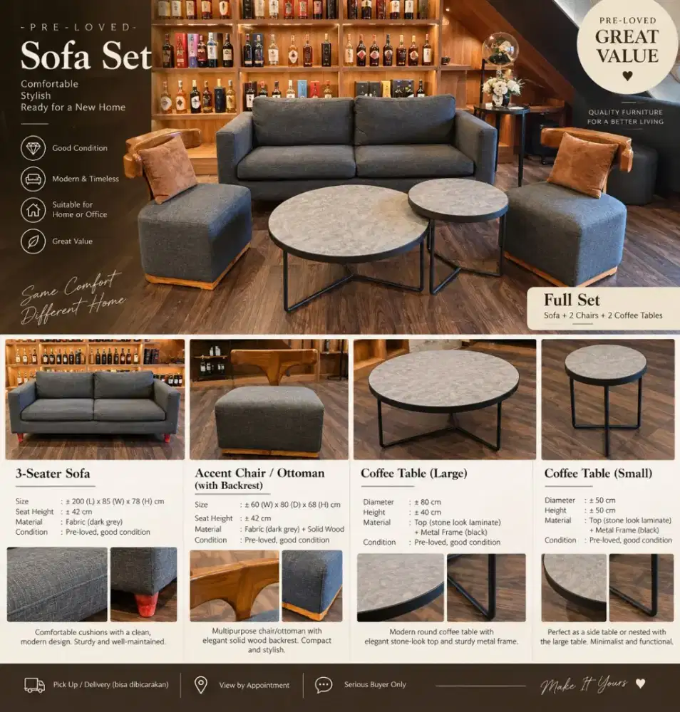 DIJUAL - Preloved Furniture Set
