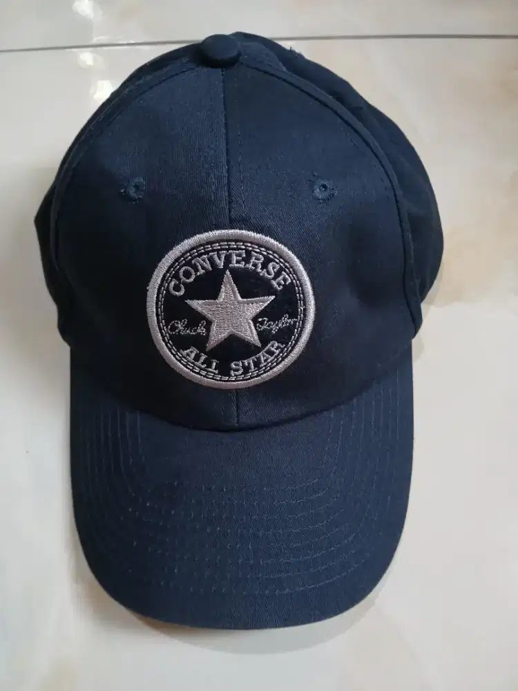 Topi converse original navy adjustable unisex cap hat