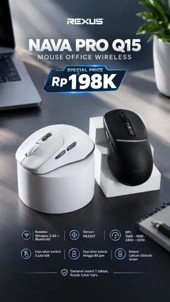 Mouse bluetooth rexus nava pro Q15