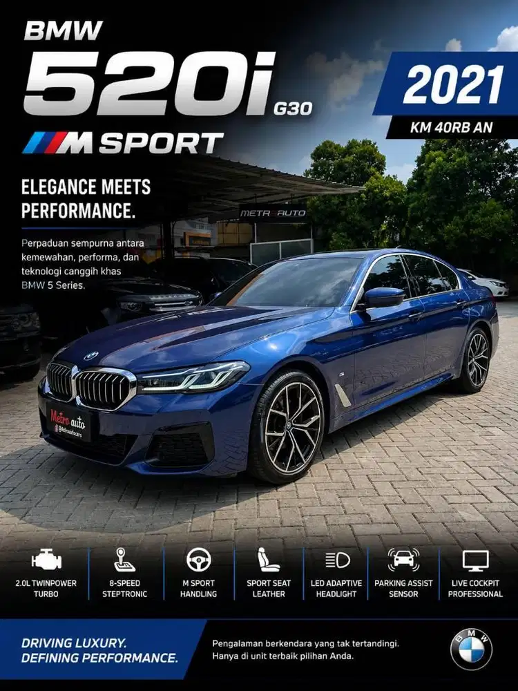 Bmw 520i M sport 2021/2022 km20rb an