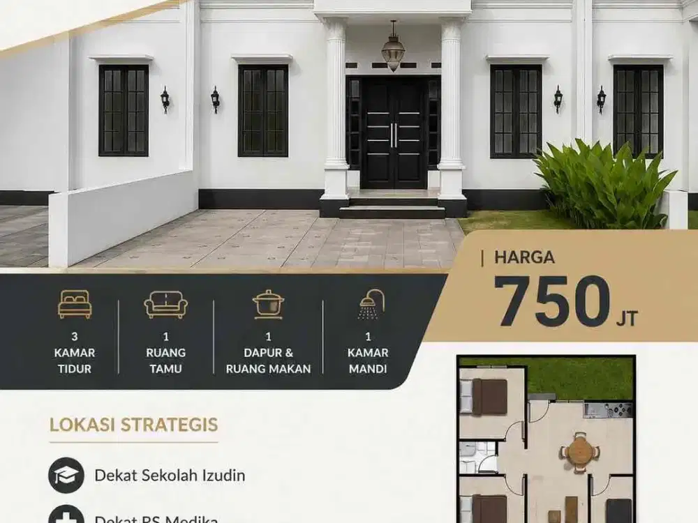 Rumah klasik type 60 di macan kumbang