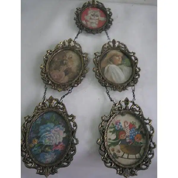 Antik Art Nouveau Italiaan Photo lijst/Pigora ornamen bunga kerajaan