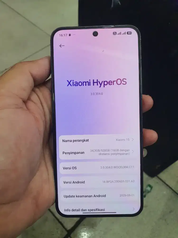 XIAOMI 15 12GB/512GB Normal Murah No minus