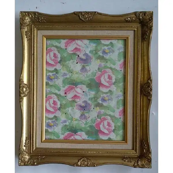 Antik  Art Nouveau Photo lijst / Pigora yang berornamen bunga
