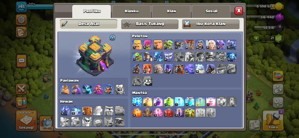 Akun coc semi/th14
