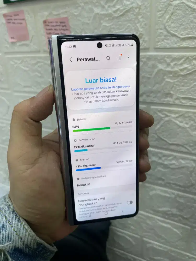 Samsung Z Fold 3 Ram 12/512 resmi SEIN