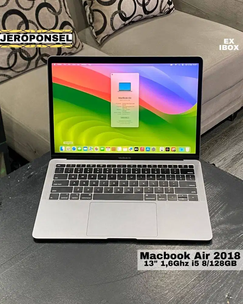 MACBOOK AIR 2018 8/128GB GRAY EX IBOX MULUS ORIGINAL GARANSI