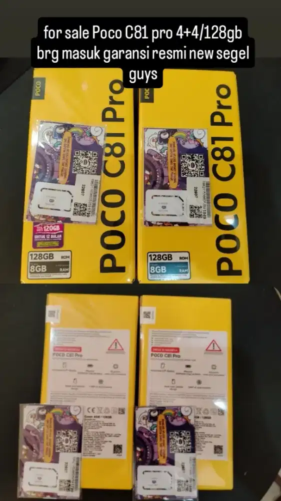 POCO C81 Pro 4+4/128gb varian tertinggi segel new garansi resmi