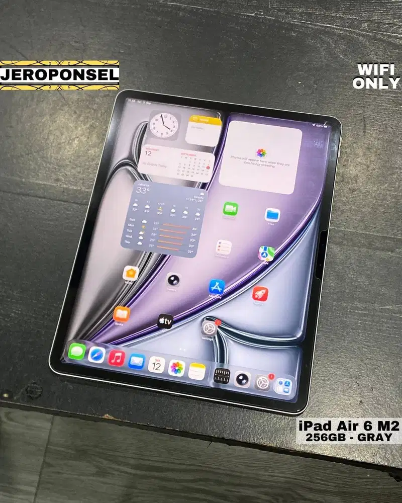 IPAD AIR 6 M2 13” 256GB WIFI GRAY EX IBOX CC RENDAH BH 98% MULUS GARAN