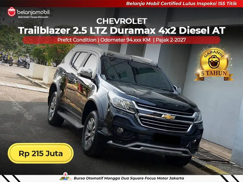 [ GARANSI 5THN ] Chevrolet Trailblazer 2.5 LTZ Diesel 2017/2018/2019