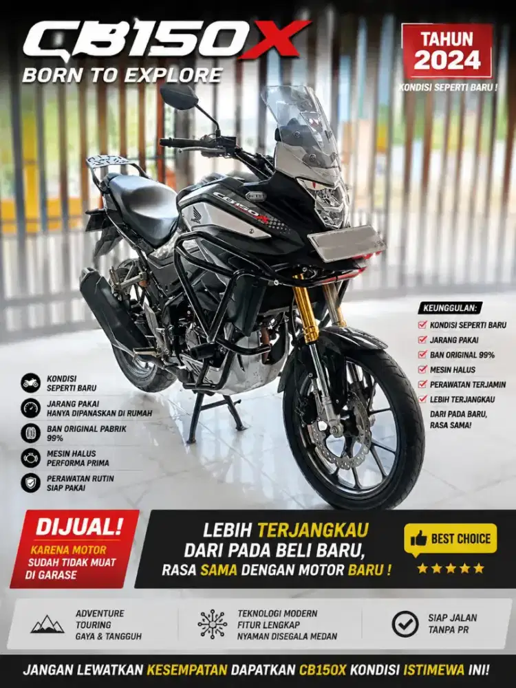 Jual Honda CB150X Adventure kondisi spt Baru keluar Showroom