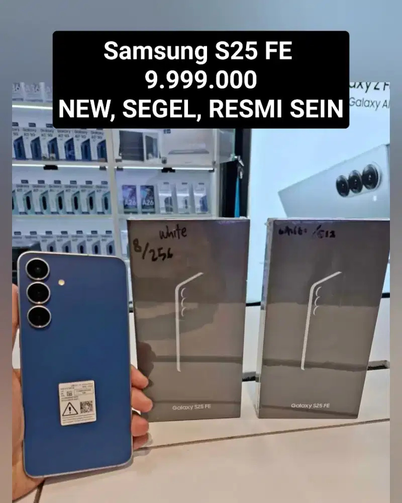 SAMSUNG S25 FE 
9,999,000
Baru, Segel, Resmi SEIN
Harga Khusus ‼️