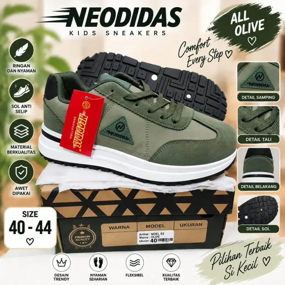 Neodidas Noel 03 olive ukuran 40-44