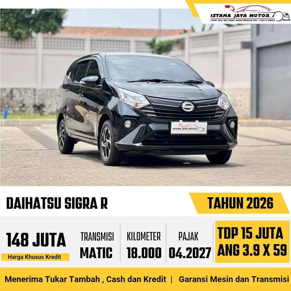 [FACELIFT] Daihatsu Sigra R 1.2 Automatic NIK 2026 Hitam