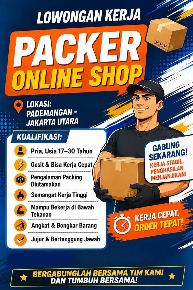 LOKER PACKER ONLINESHOP