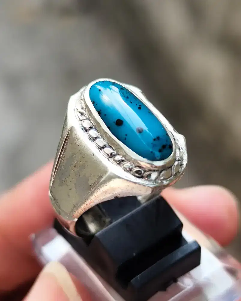 028 Natural Bacan size kantoran dim 16*8*7 ring alpaka size jari 8,5