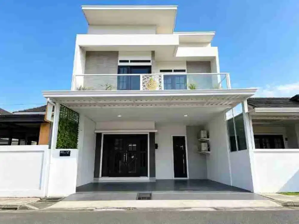 DIJUAL RUMAH 3 LANTAI - DI CLUSTER PERMATA MANSION , BOJONGSARI DEPOK SEMI FURNISHED