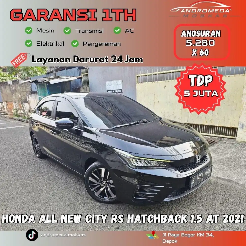 TDP TERMURAH 5 JT HONDA ALL NEW CITY RS HATCHBACK 1.5 AT 2021 ISTIMEWA