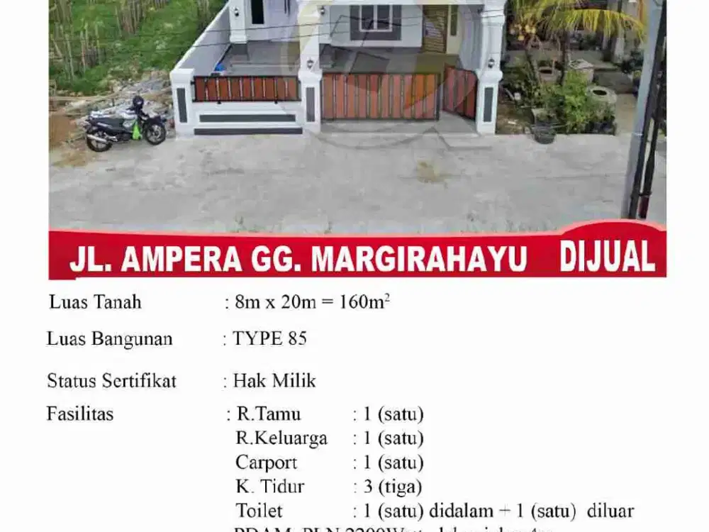 Rumah Baru siap huni, type 85